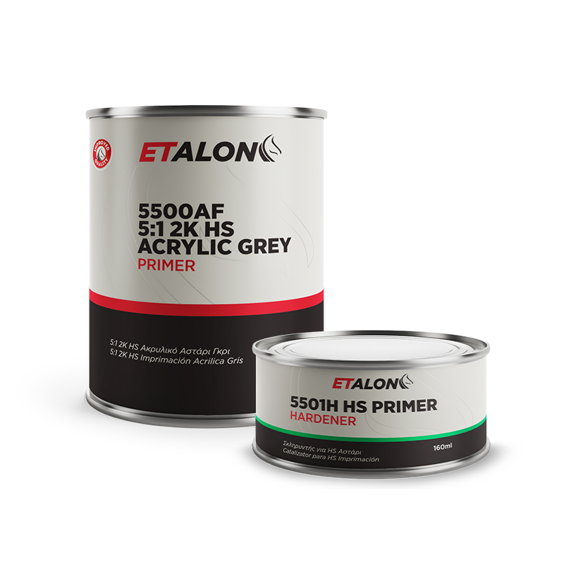 5500AF 5:1 2K HS Acrylic Primer Grey /BLACK set 800ml + 160ml hardener